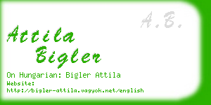 attila bigler business card